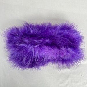 Purple Feather clutch bag